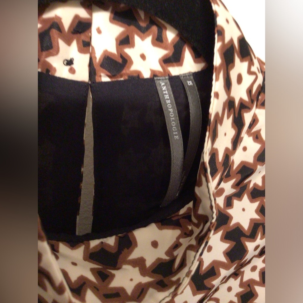 NWT Anthropologie Long-Sleeve Mock Neck Swing Mini Dress - Picture 6 of 8